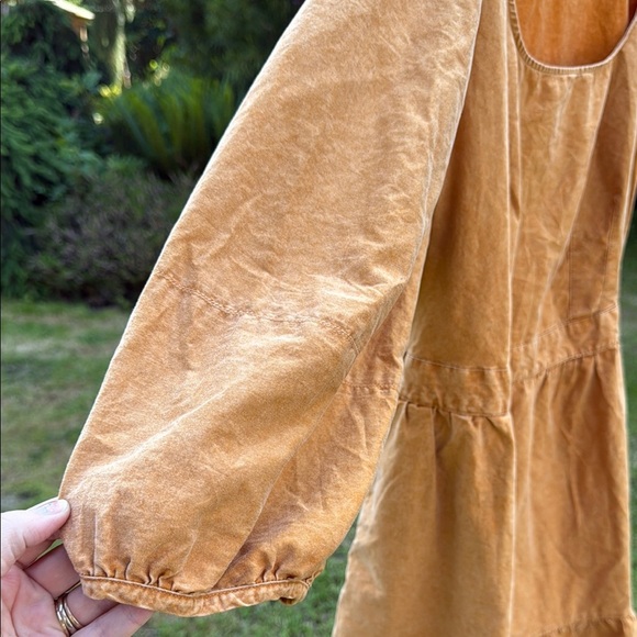 Ava & Viv Orange Tiered Ruffled Sundress with Bishop Sleeves 1X - Picture 4 of 6